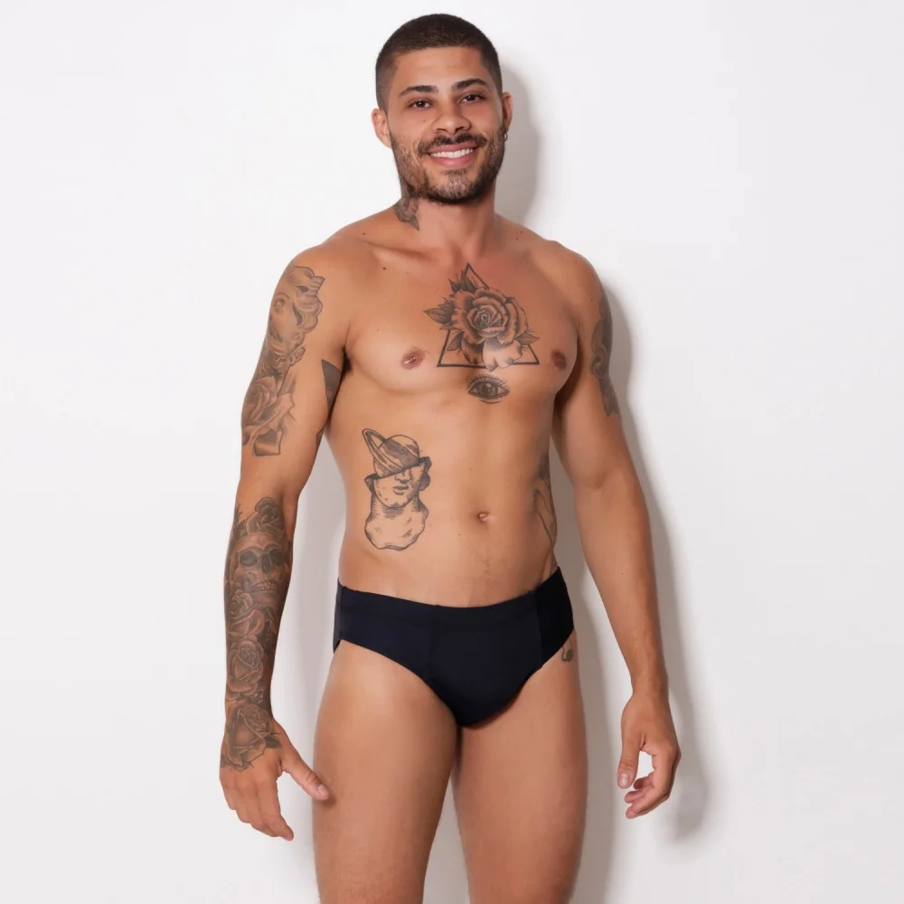 Cueca em Microfibra Elástico Embutido Largo
